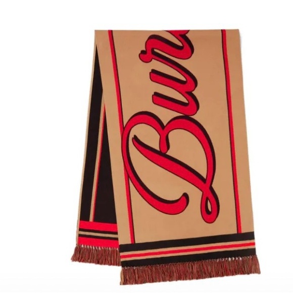NWT 100% Authentic Burberry Football
Logo Icon Stripe Scarf - Picture 3 of 9